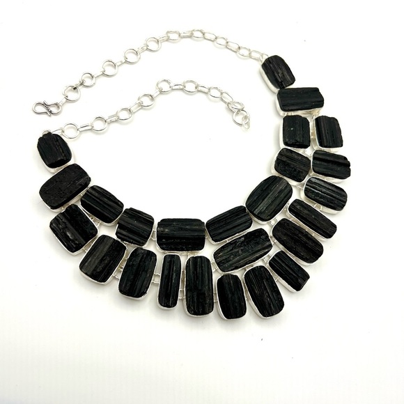Jewelry - 925 Natures Shield Black Tourmaline GODDESS Collar Bib Necklace